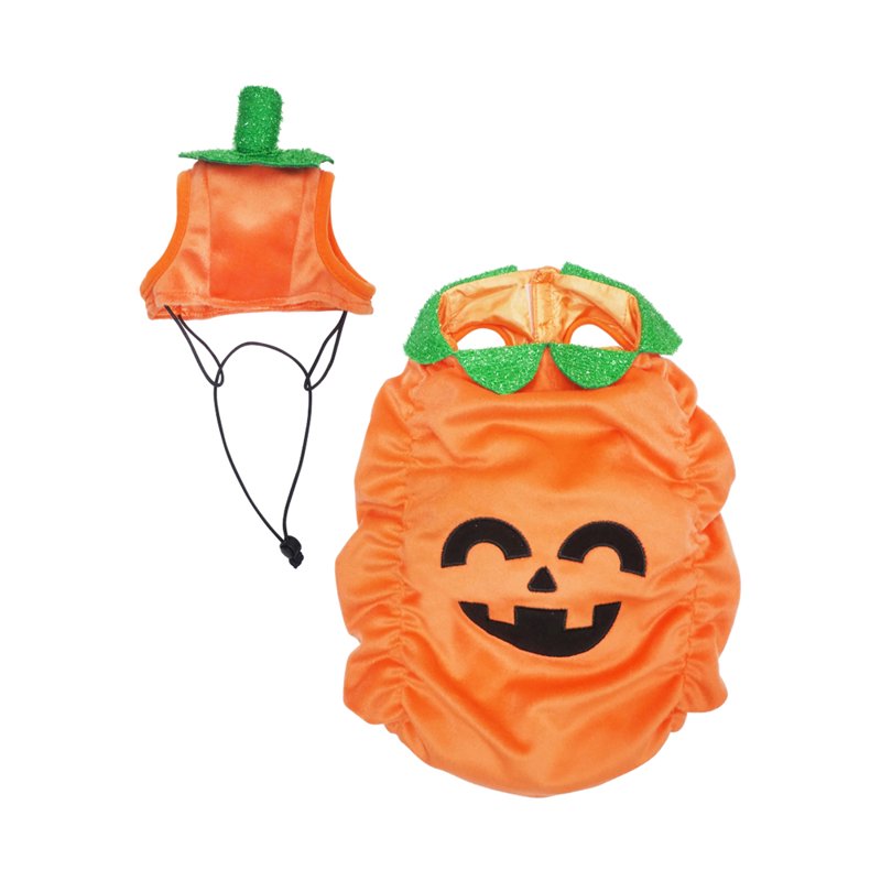 Pet Halloween Jack-O-Lantern Costume with Hat - Small