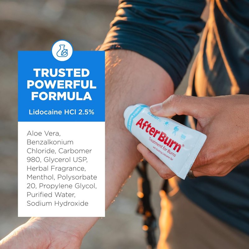 AfterBurn Advanced Pain Relief Gel - 2 oz. Tube for Burns