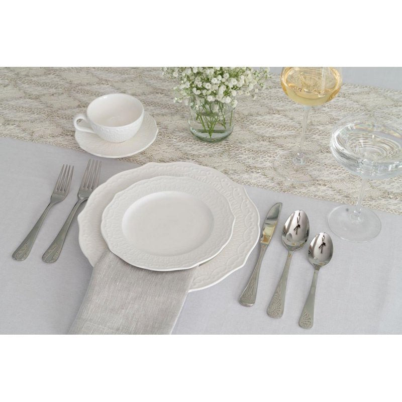 10.5" White Porcelain Dinner Plate Set - 6 Pieces