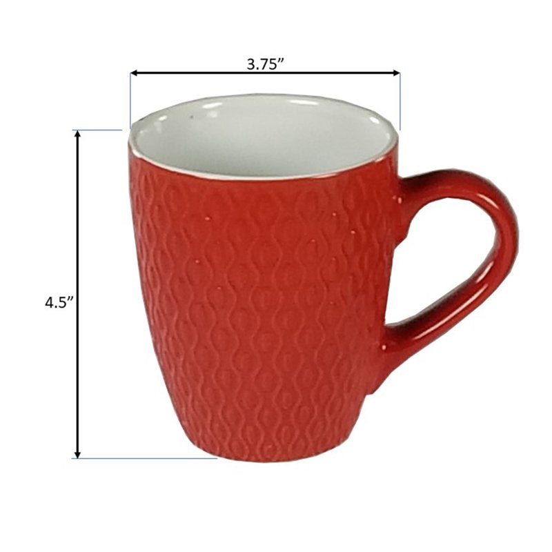 Multi-Color Ceramic Coffee Mug Set - 15oz, Jolly - 4 Pieces