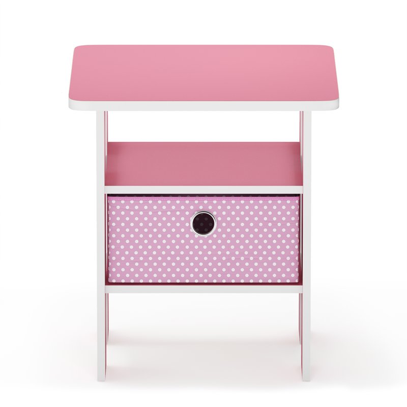 Engineered Wood End Table with Bin Drawer - Compact Design