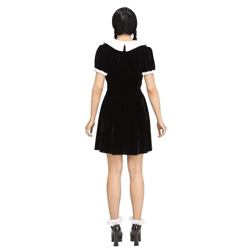 Women's Gothic Costume Dress M/L Spooky Character Outfit for Adults