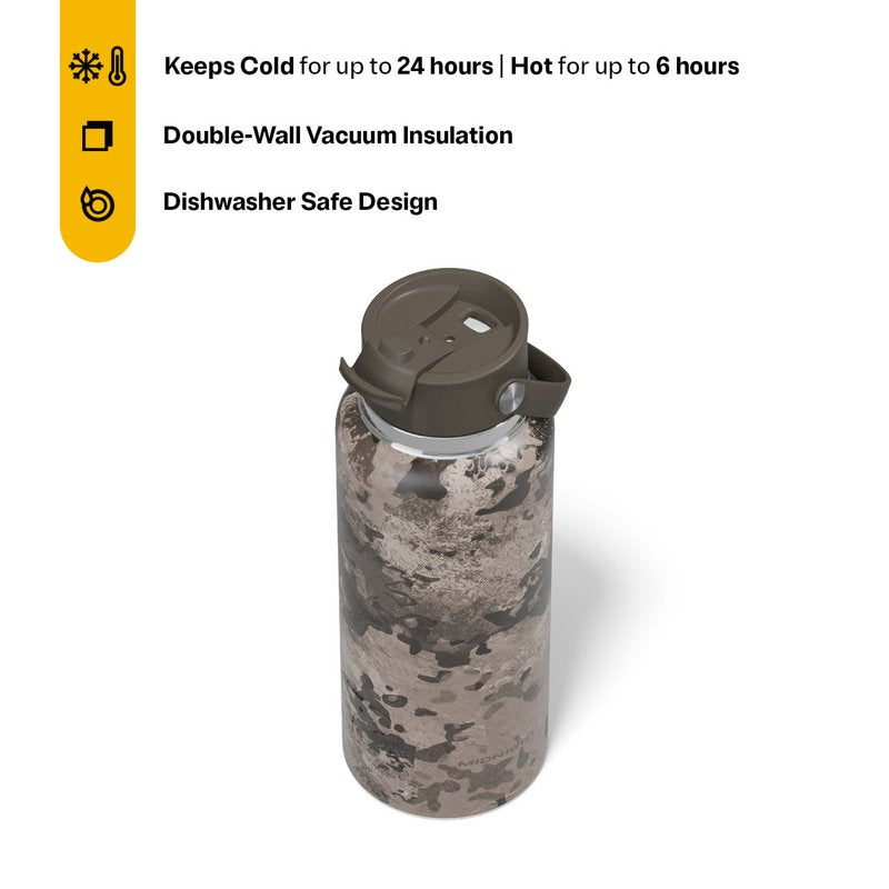 32 oz Insulated Outback Water Bottle - Olive Midnight Camo
