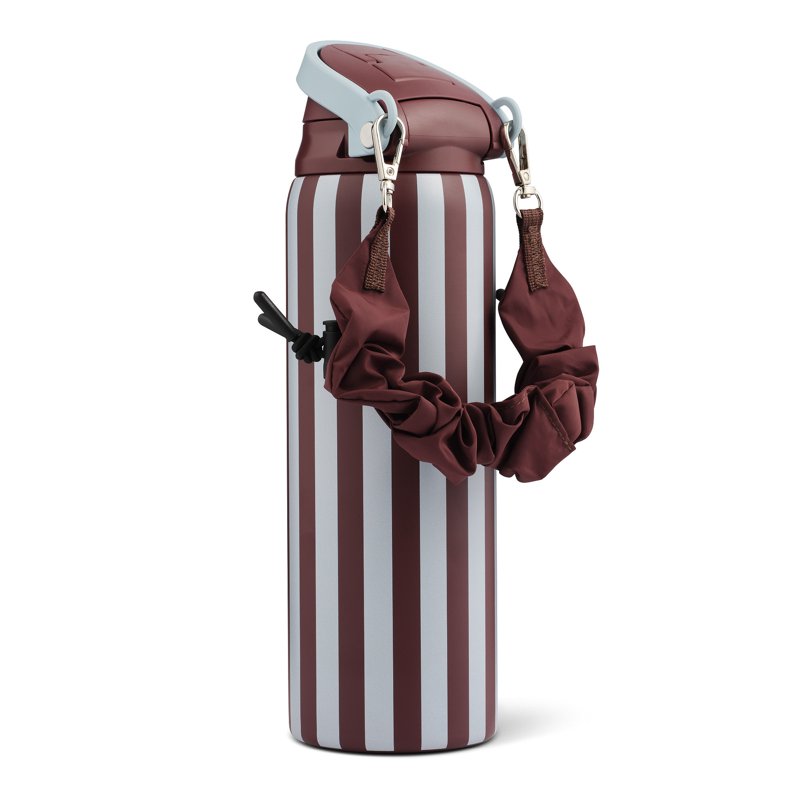32oz Stainless Steel 2-in-1 Straw and Chug Water Bottle - Stripes