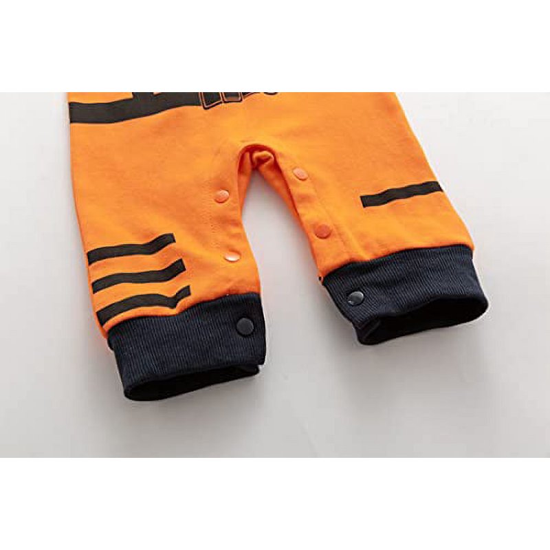 Baby Toddler Astronaut Cotton Romper - Short Sleeve, 36 Months, Orange - Cosplay Halloween Outfit
