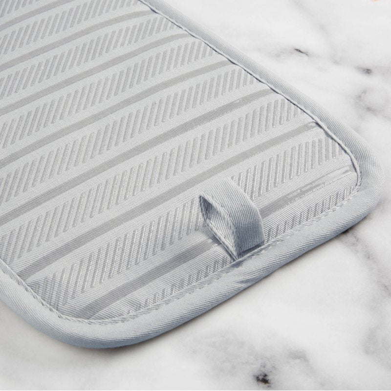 Albany Pot Holders Set - Matte Grey, 2-Pack, 7"x10"