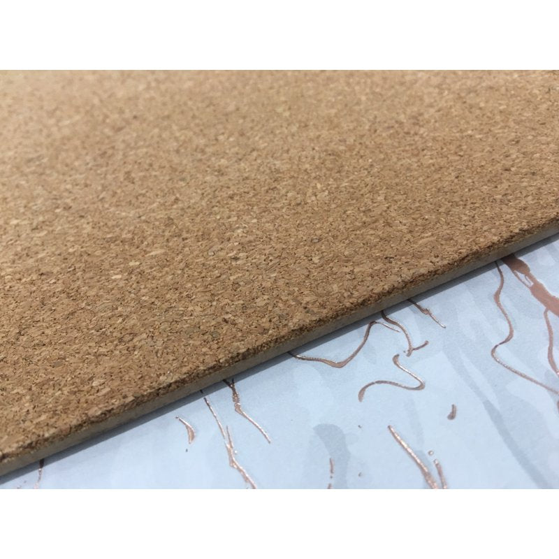 Round Marble Cork Placemats Set of 6 - Rose Gold