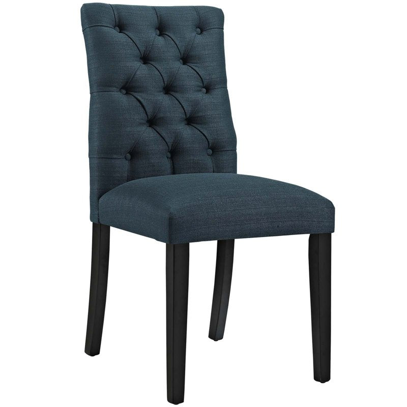 Duchess Modern Fabric Dining Chair Set - Azure Blue, 2 Pack