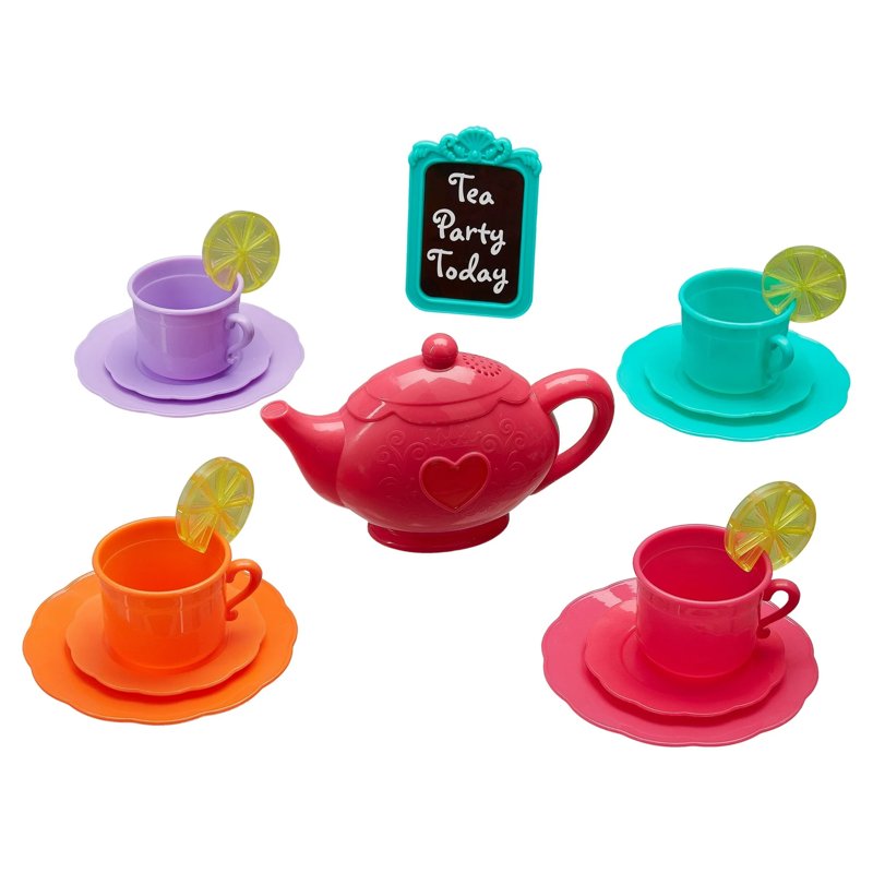 Flower Tea Cart Play Set - 45 Piece Toddler Toy Set