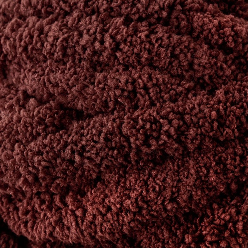 Chunky Chenille Yarn - Warm Chocolate, 31.7 Yards, Super Bulky Polyester