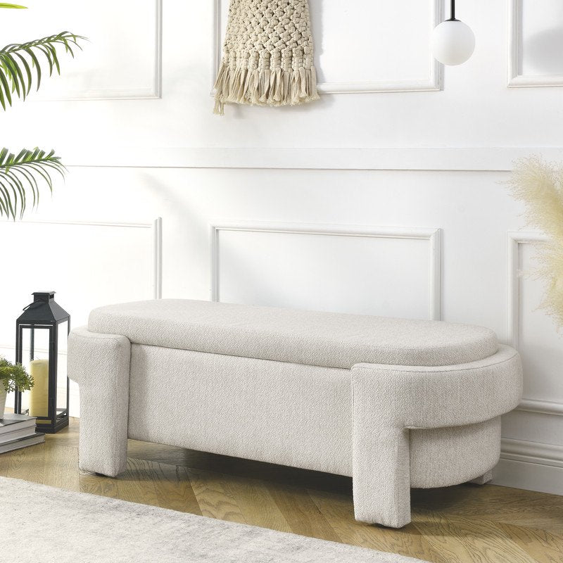 Large Storage Ottoman Bench with Hidden Compartment - 51.5"