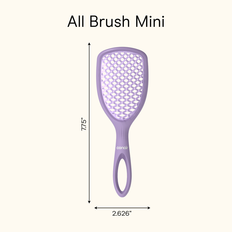 Mini Vented Paddle Hair Brush - Travel-Size Detangler