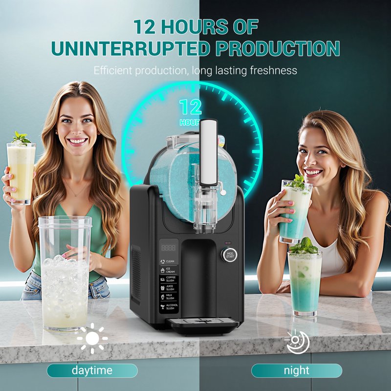 Slushy Machine 85 fl oz - 5-in-1 Frozen Drink & Ice Cream Maker