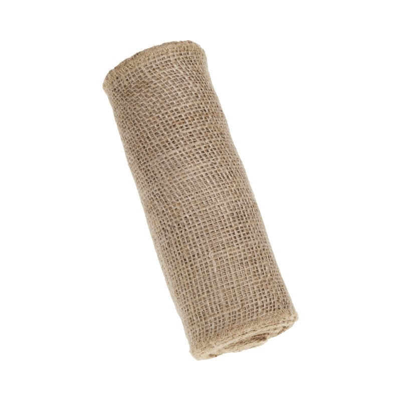 Natural Jute Burlap Fabric Roll - 8 Inch x 5 Yards, Eco-Friendly Craft Material - Love, Laugh, Craft