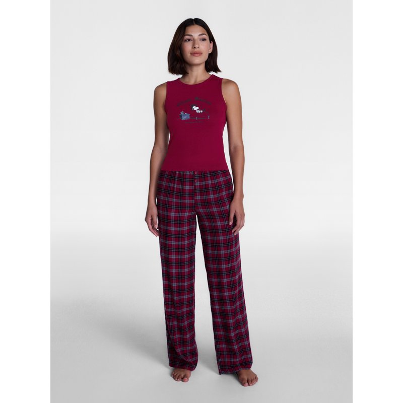Peanuts Snoopy Ghost Stories Sleep Tank Top 2X Rumba Red Plus Size Women’s Lounge Wear