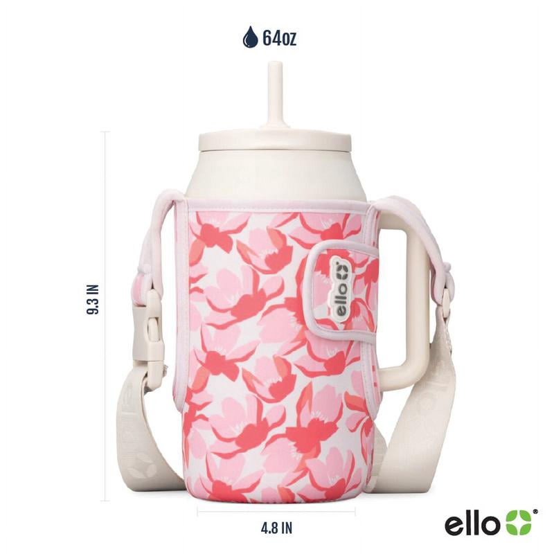 64oz Vacuum Insulated Stainless Steel Tumbler - Pink Florals