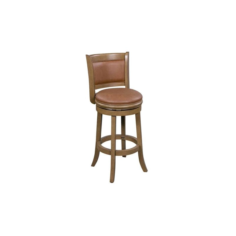 26" Distressed Sandrift Swivel Counter Stool - Faux Leather