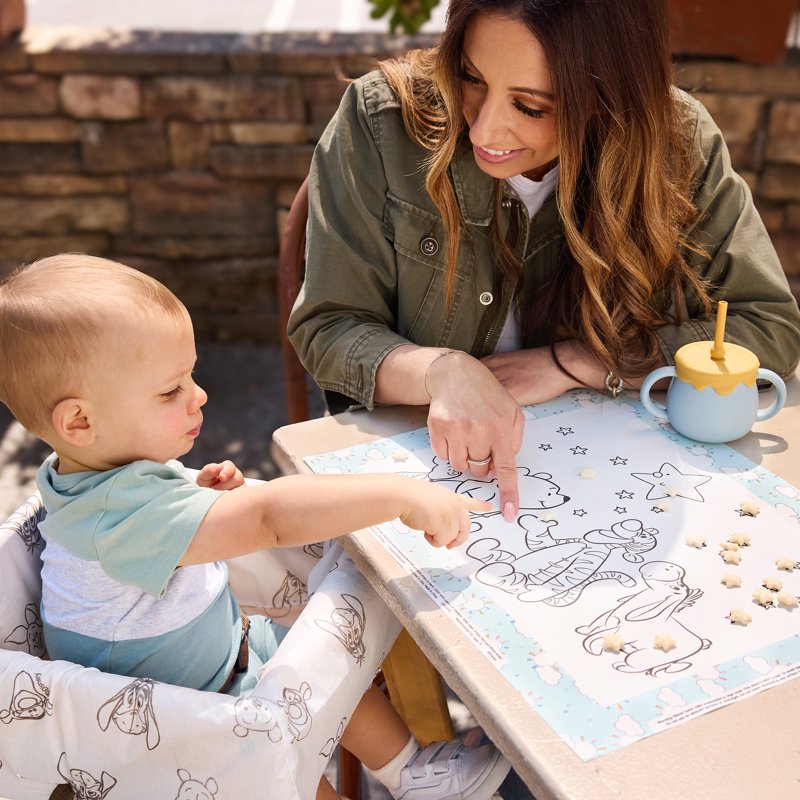 ColorMe Disposable Placemats - Stick On Placemats for Kids - Winnie the Pooh, 24 Pack