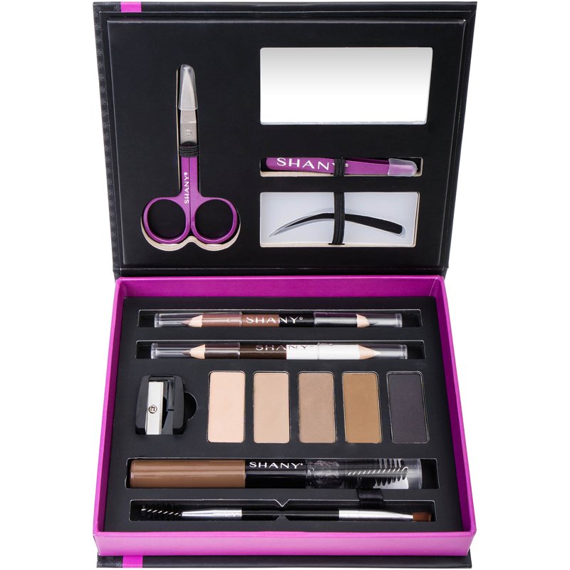 17-Piece Professional Eyebrow Makeup Kit with Powder, Gel, and Tools