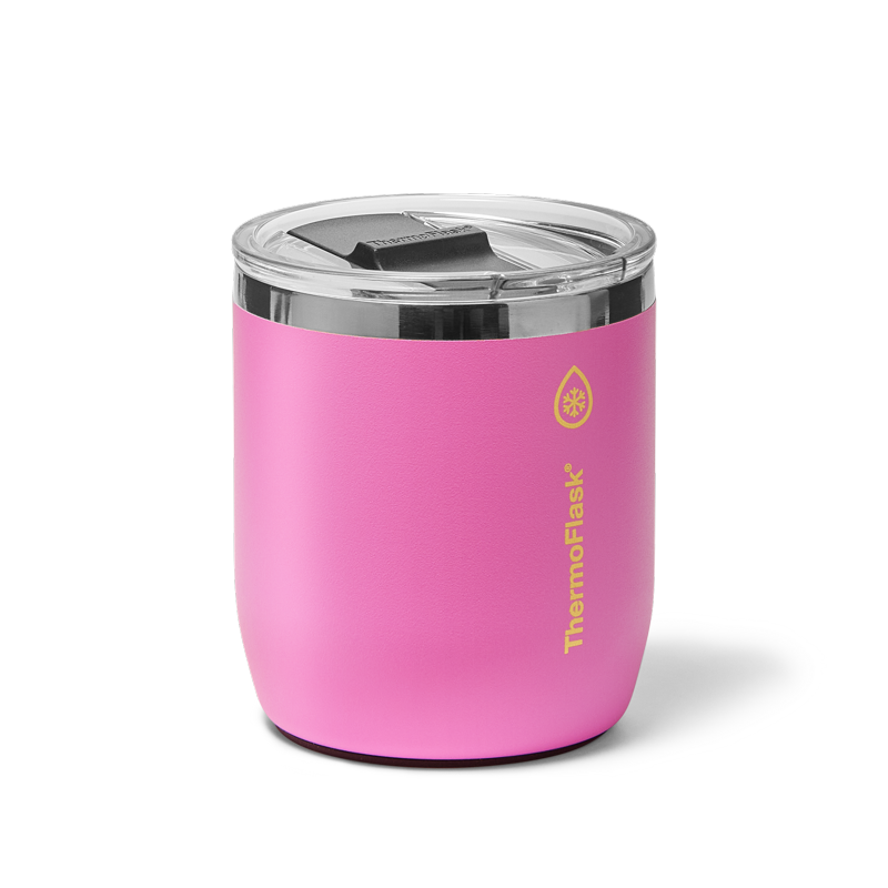 10 oz Lowball Tumbler - Double-Wall Insulated - Shocking Pink