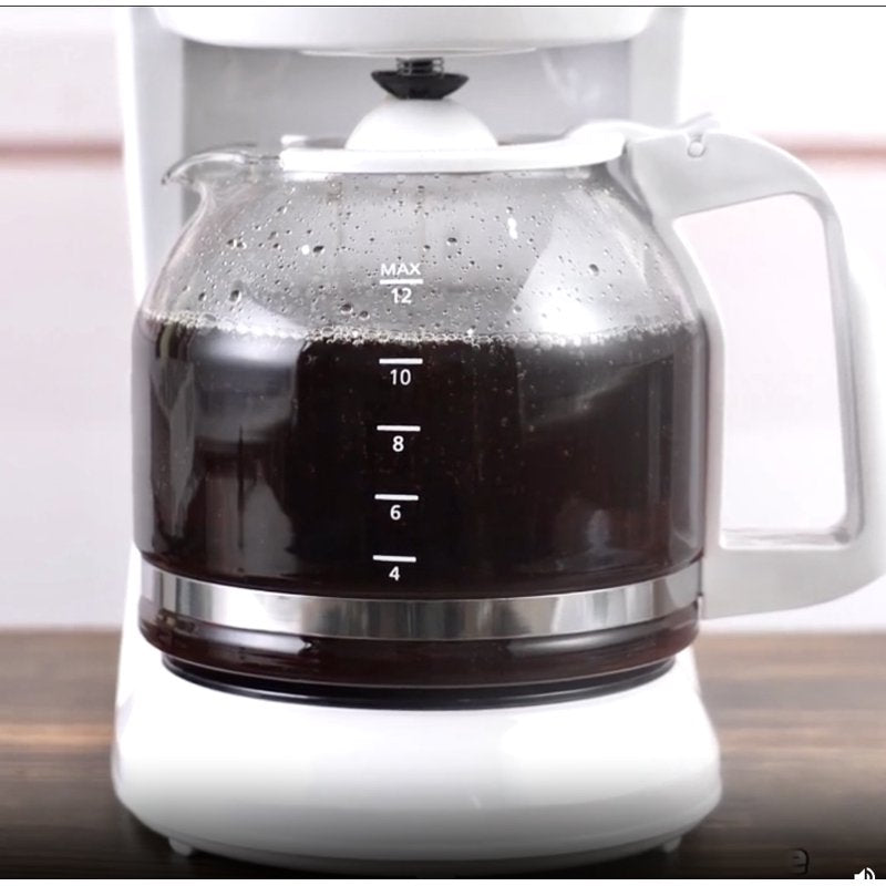12-Cup Drip Coffee Maker - 1.8L, White - 2 Pack
