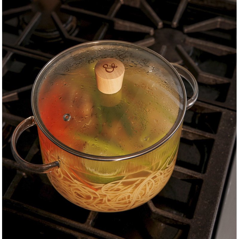 2.43QT Borosilicate Glass Pot - Durable Heat-Resistant Cookware