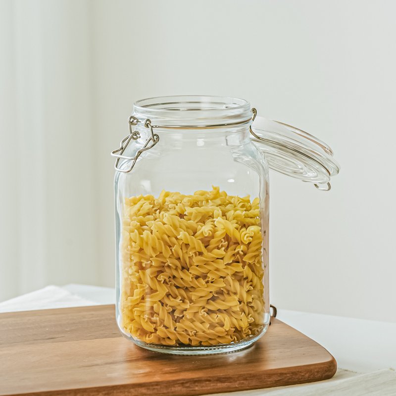 67 oz Glass Airtight Food Storage Jar with Locking Lid - Clear