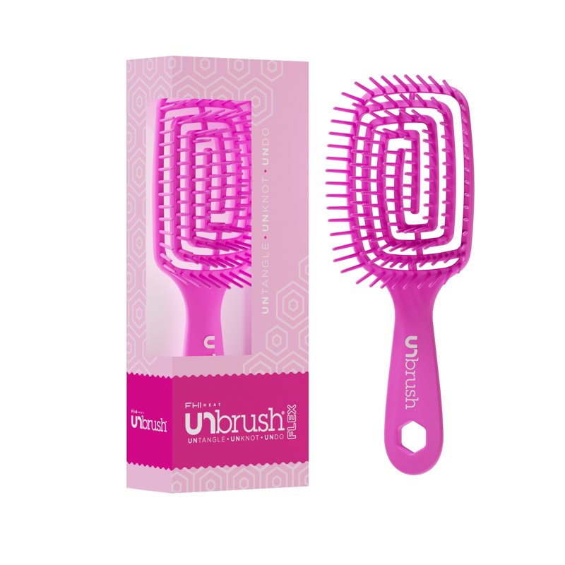 Detangling Brush with DuoFlex™ Bristles for Wet & Dry Hair - Pink