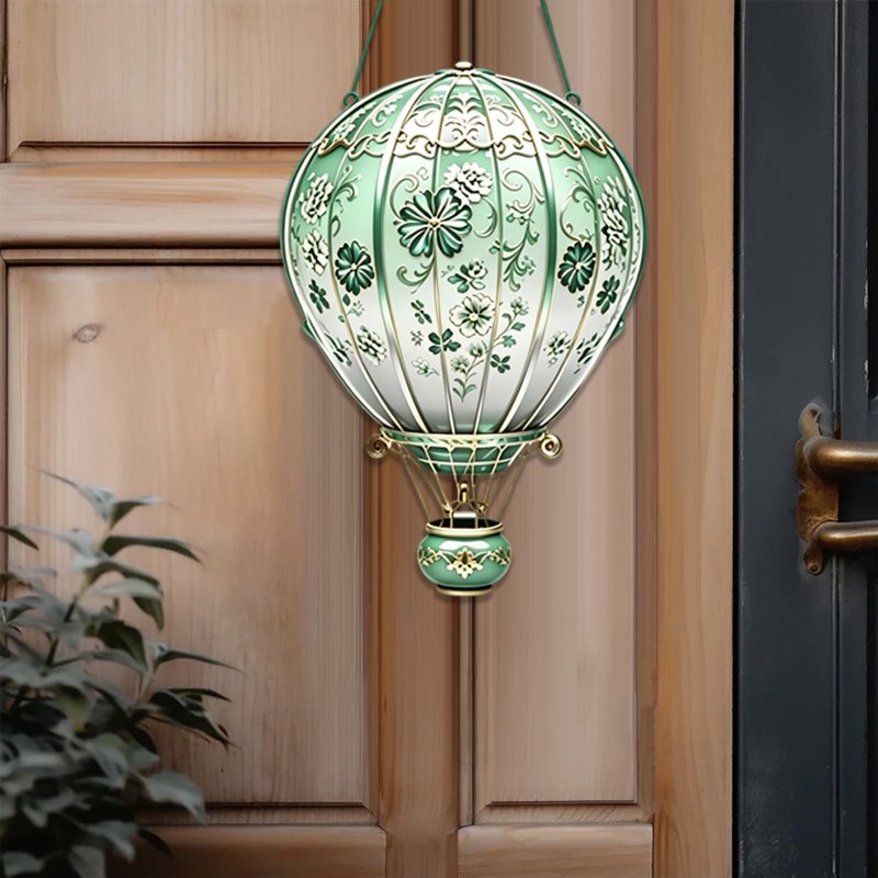 Hot Air Balloon Acrylic Ornament - Garden & Window Hanging Decor - Variation 039