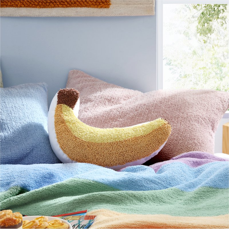 Banana Decorative Pillow - 18 x 6 Yellow Fruit Accent Pillow - Mainstays