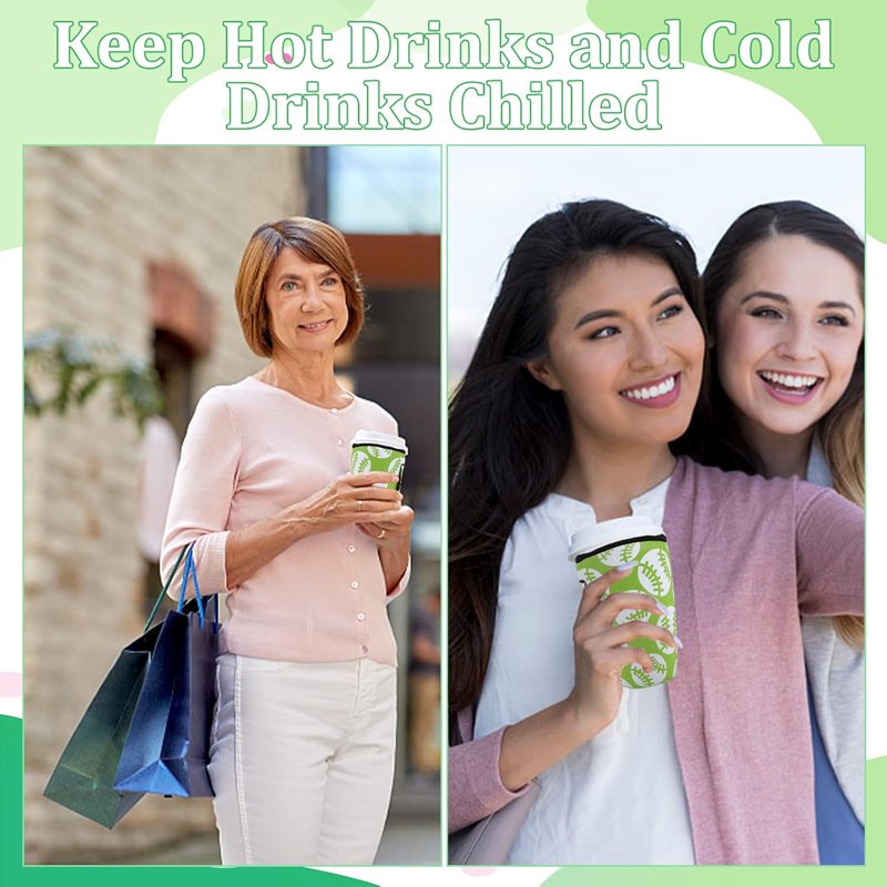 Reusable Neoprene Drink Sleeve Holder for Iced Coffee - 186x140mm