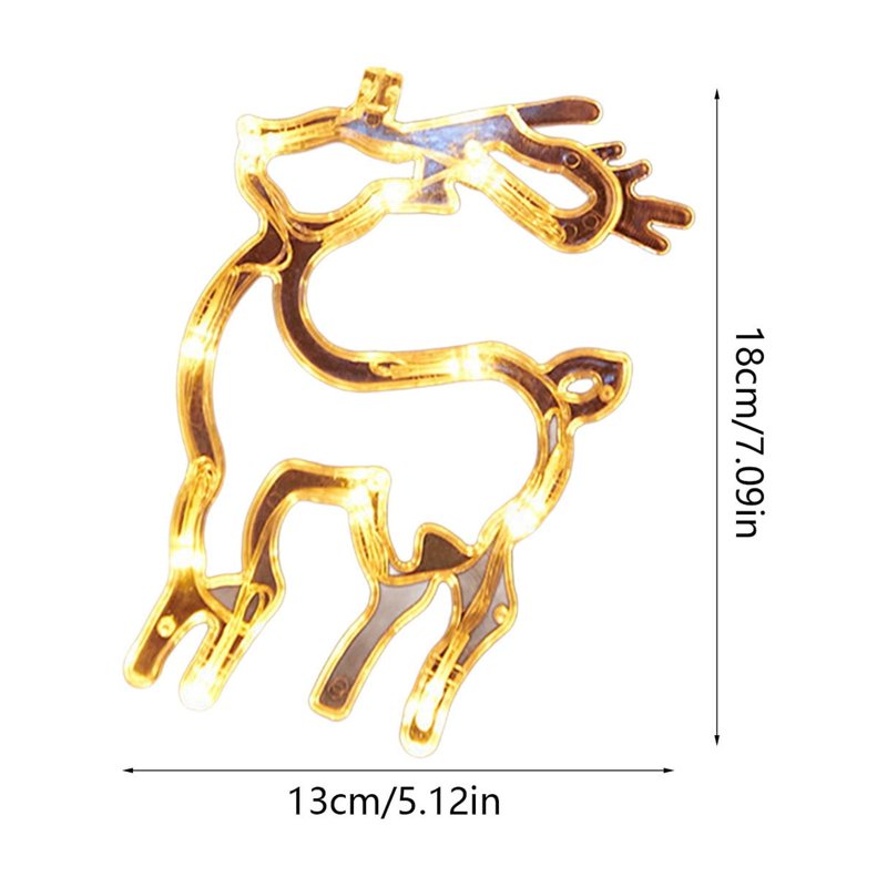 Battery Operated Christmas LED Window Lights with Suction Cup - Snowman & Tree - White B Variation B