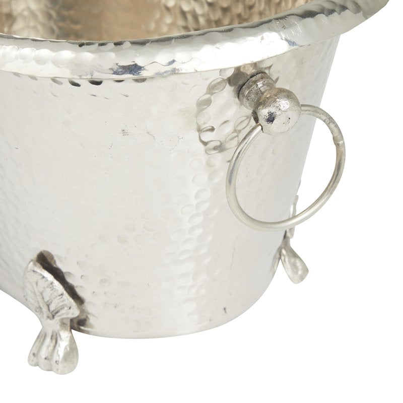 Oval Aluminum Metal Ice Bucket for 6 Bottles - 13.90" x 10.50" x 9.15"