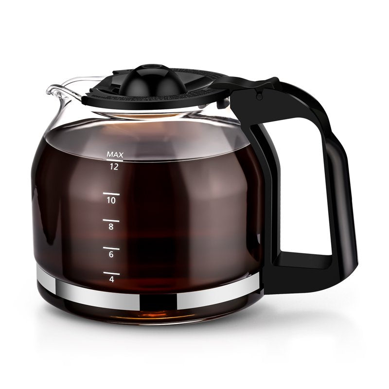 12-Cup Glass Coffee Maker Replacement Carafe - Dishwasher Safe