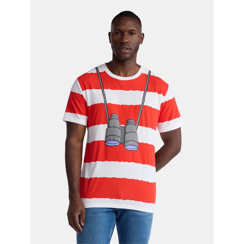 Multicolor Waldo Men's & Big Men's Graphic Halloween T-Shirt & Beanie XS-3XL