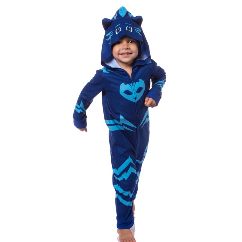 Blue Toddler PJ Masks Costume Pajama Set - 3T Gekko, Catboy, Owlette