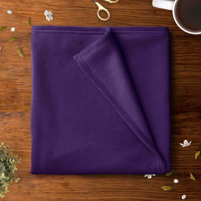 Precut Fleece Fabric - 1.5 Yards, 58-Inch Wide, Purple, Anti-Pill, Craft Material