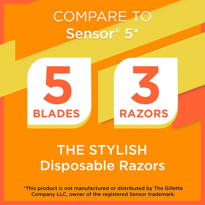5-Blade Disposable Razors for Men