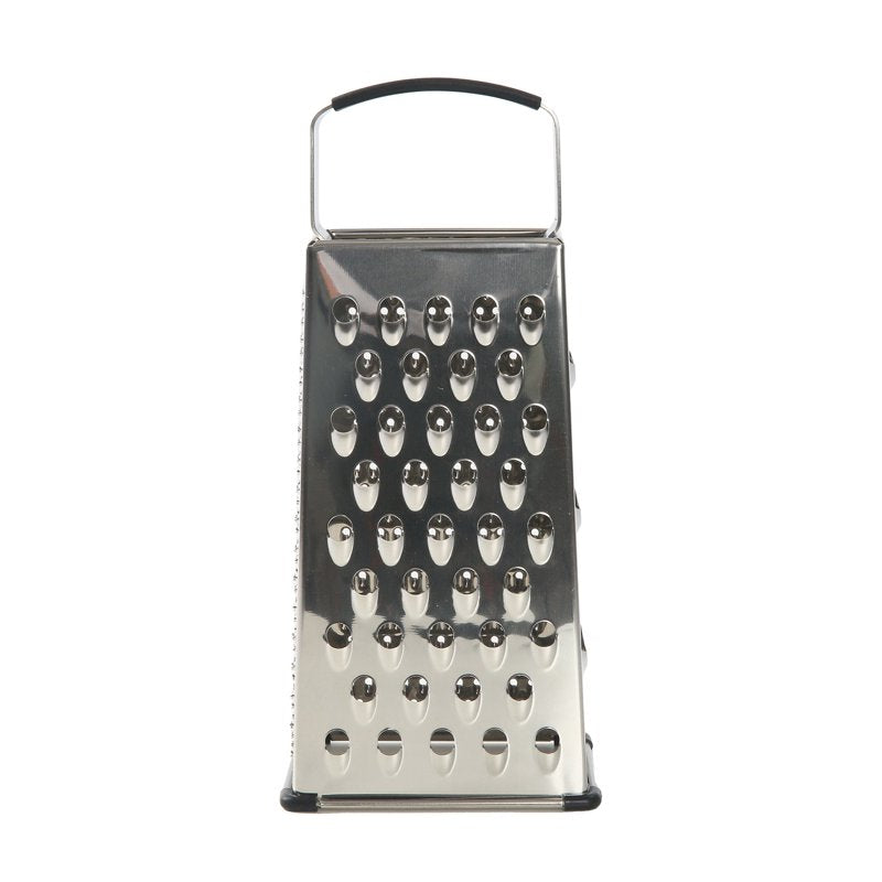4-Sided Stainless Steel Grater - 9 Inch with Soft Grip Handle
