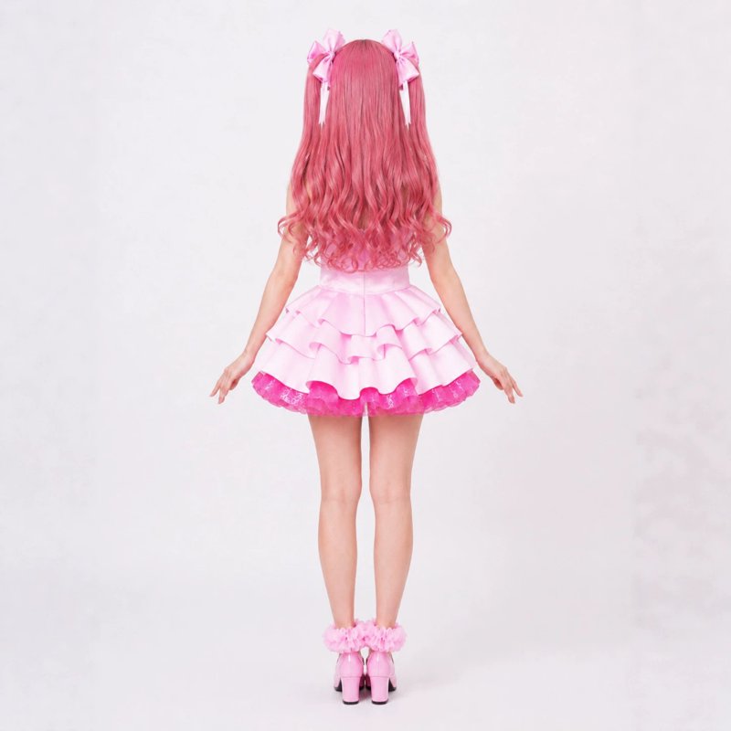 Pink Anime Vampire Costume for Women - Gothic Cosplay Dress, Size M