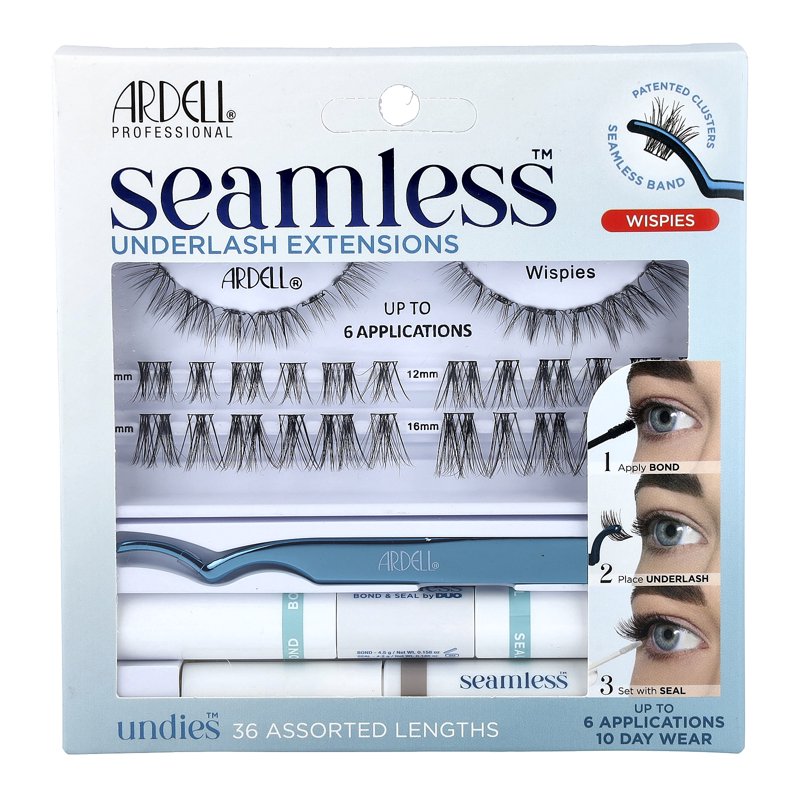 Seamless Underlash Extension Kit - Wispies Black, 36 Clusters