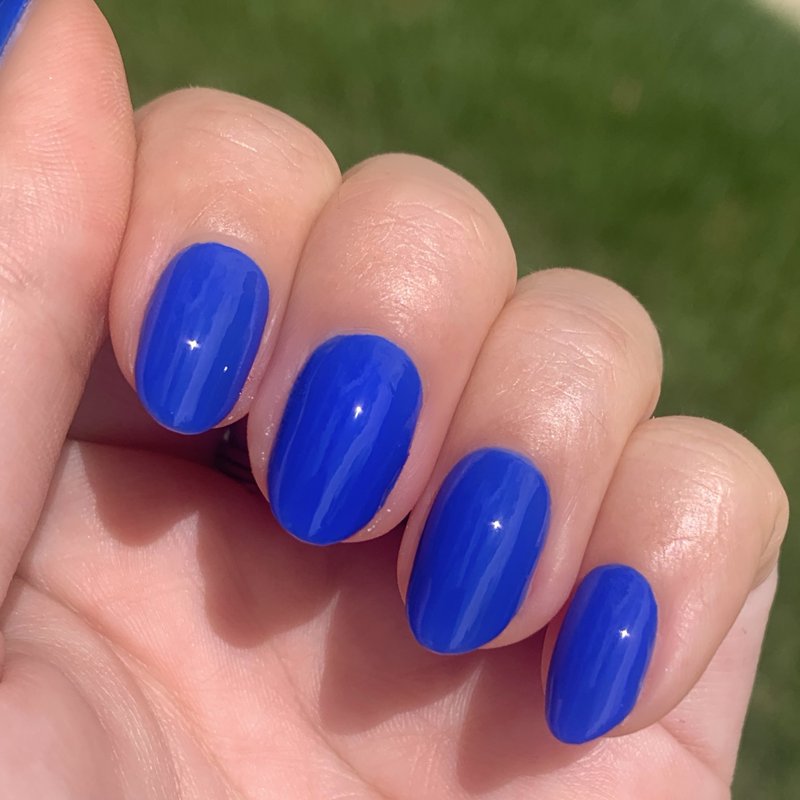 Long-Lasting Bright Blue Nail Polish - 15-Free Vegan Gel-Like Formula