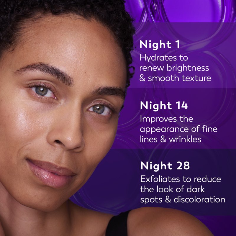 Night Resurfacing Peel Treatment Serum with AHA and Peptides, 30mL