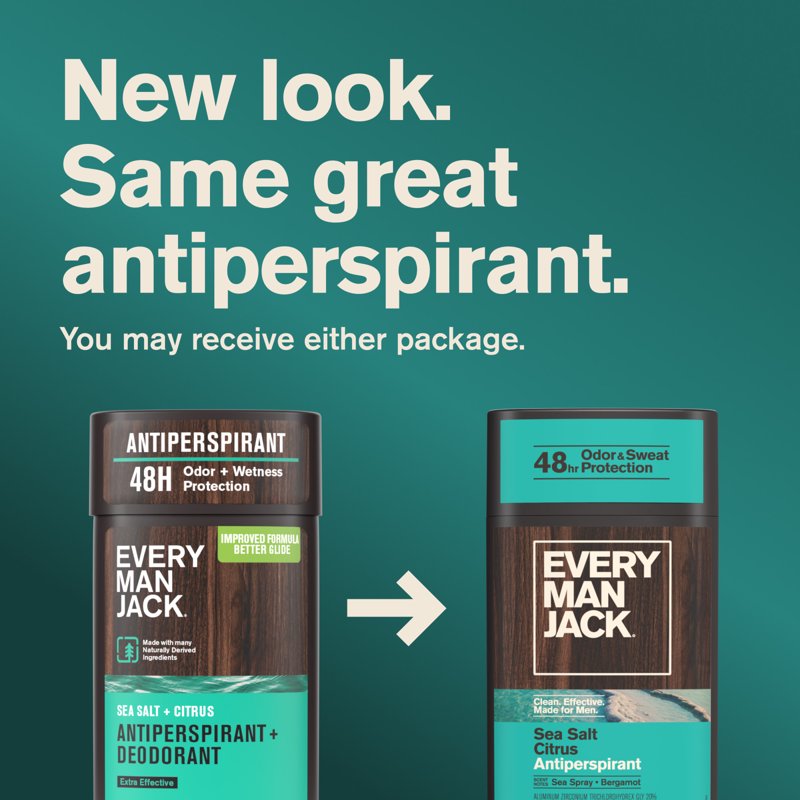 Men's Sea Salt Citrus Antiperspirant Deodorant - 48-Hour Odor Protection