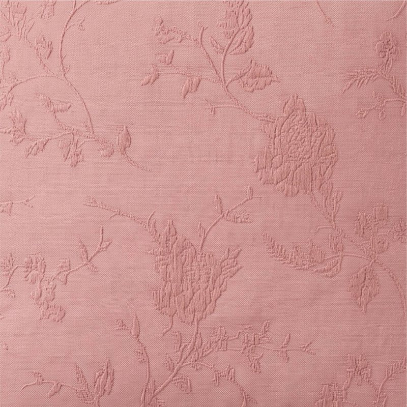 Pink Matelasse Floral Crochet Ruffle Decorative Pillow 20x20 - Heirloom Style