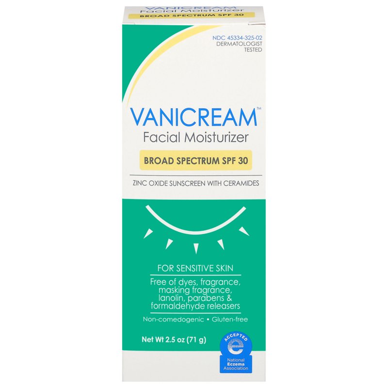 SPF 30 Facial Moisturizer with Ceramides for Sensitive Skin - 2.5 OZ
