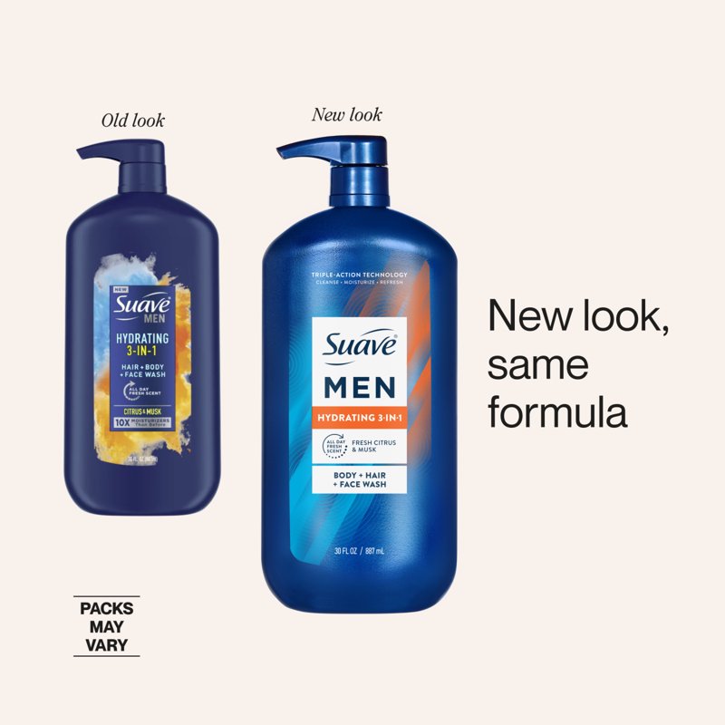 Hydrating 3-in-1 Body, Hair & Face Wash with Glycerin & Vitamin E