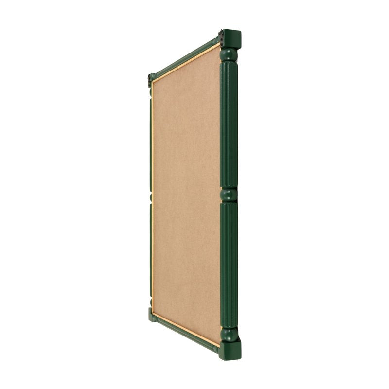 Green Fluted Wood Wall Mirror 22x30 Inch - Decorative Vanity Mirror for Bathroom Bedroom Entryway