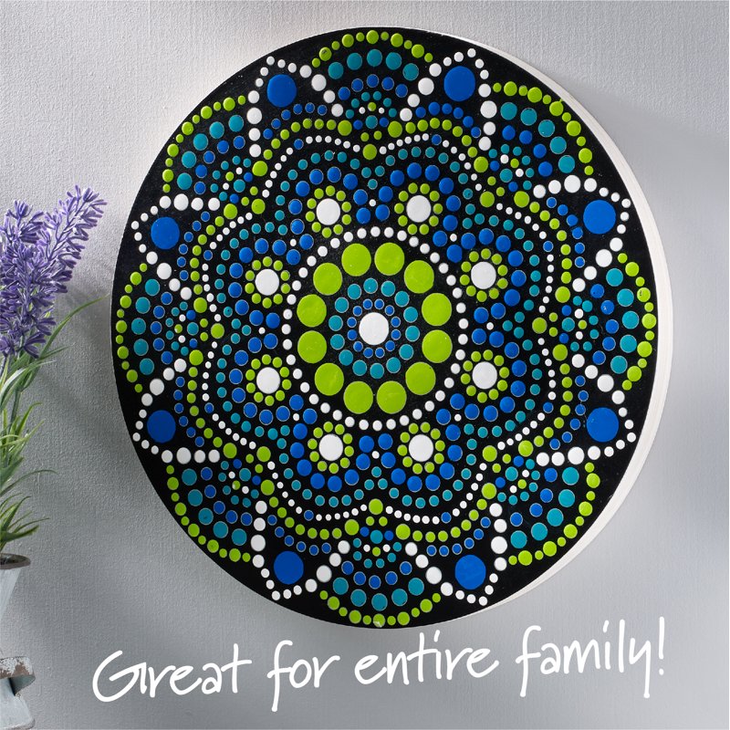 2 Pack 10-Inch Unpainted Wood Mandala Circle Plaques for Art & Craft