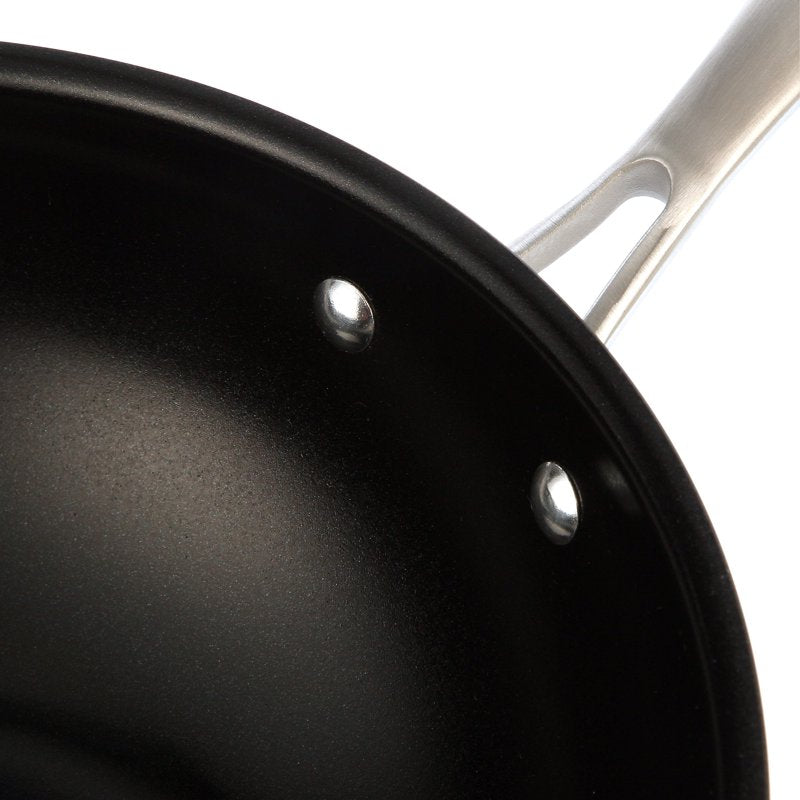 Eco-Friendly 12" Hard Anodized Non-Stick Stir Fry Wok with Glass Cover